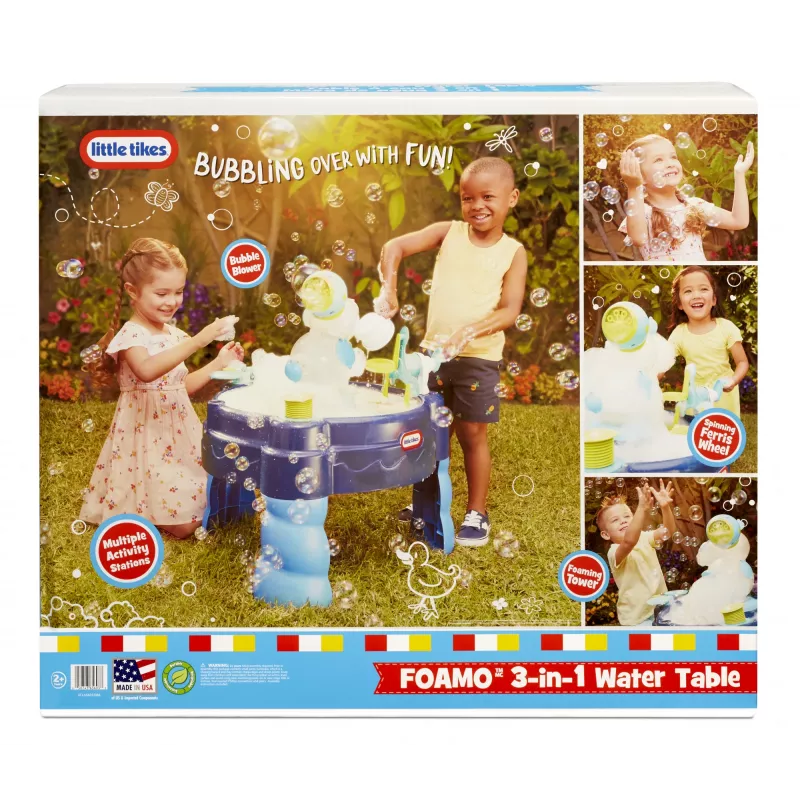 Little Tikes FOAMO Mesa de agua 3 en 1, mesa de agua, 2 año(s), Multicolor