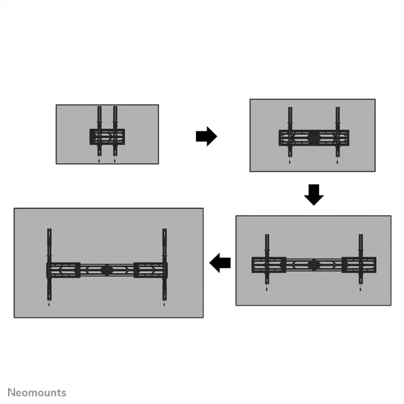 Neomounts WL35S-950BL19 Soporte de pared para cargas pesadas 55-115
