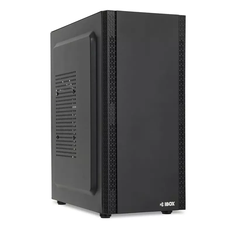 Caja de PC IBOX ANTILA 39 Midi Tower — Negra, ATX/microATX, GPU hasta 31 cm, altura de disipador de CPU 150 mm