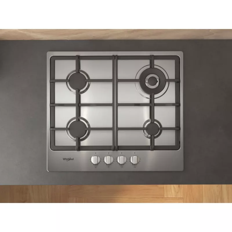 Whirlpool TGML 661 IX R acero inoxidable integrado 58 cm gas 4 zonas