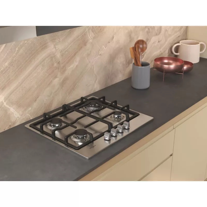 Whirlpool TGML 661 IX R acero inoxidable integrado 58 cm gas 4 zonas