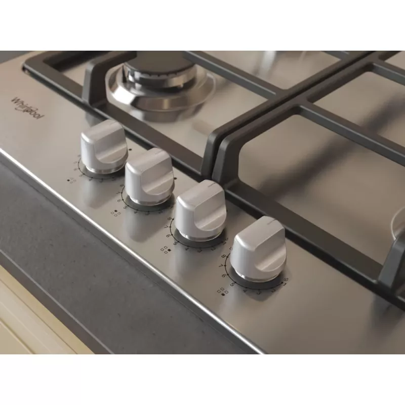 Whirlpool TGML 661 IX R acero inoxidable integrado 58 cm gas 4 zonas