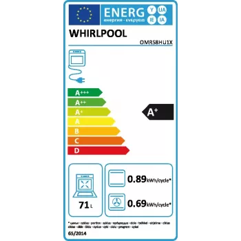 Whirlpool OMR58HU1X 71 L 2900 W acero inoxidable