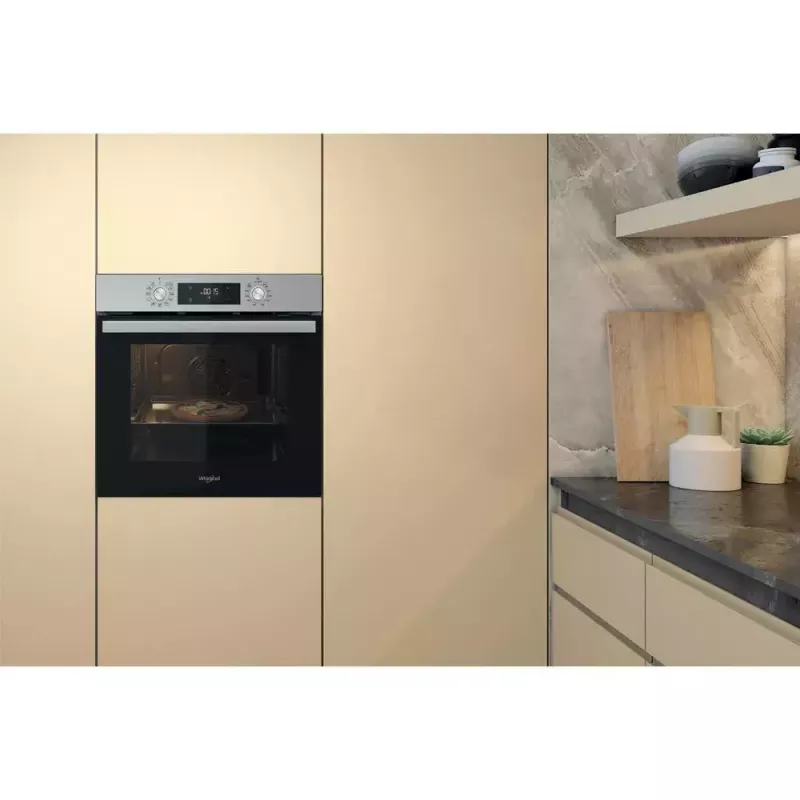 Whirlpool OMR58HU1X horno eléctrico integrable, 71 L, aire caliente, SmartClean, clase energética A+, acero inoxidable