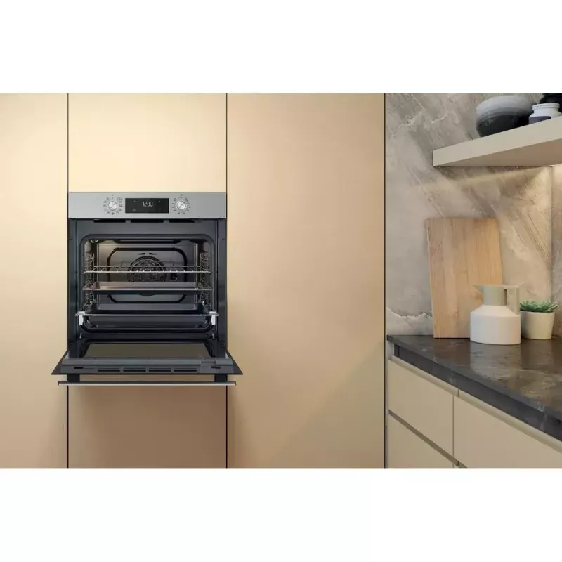 Whirlpool OMR58HU1X horno eléctrico integrable, 71 L, aire caliente, SmartClean, clase energética A+, acero inoxidable