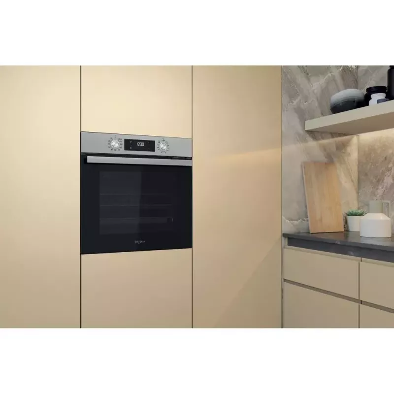 Whirlpool OMR58HU1X horno eléctrico integrable, 71 L, aire caliente, SmartClean, clase energética A+, acero inoxidable