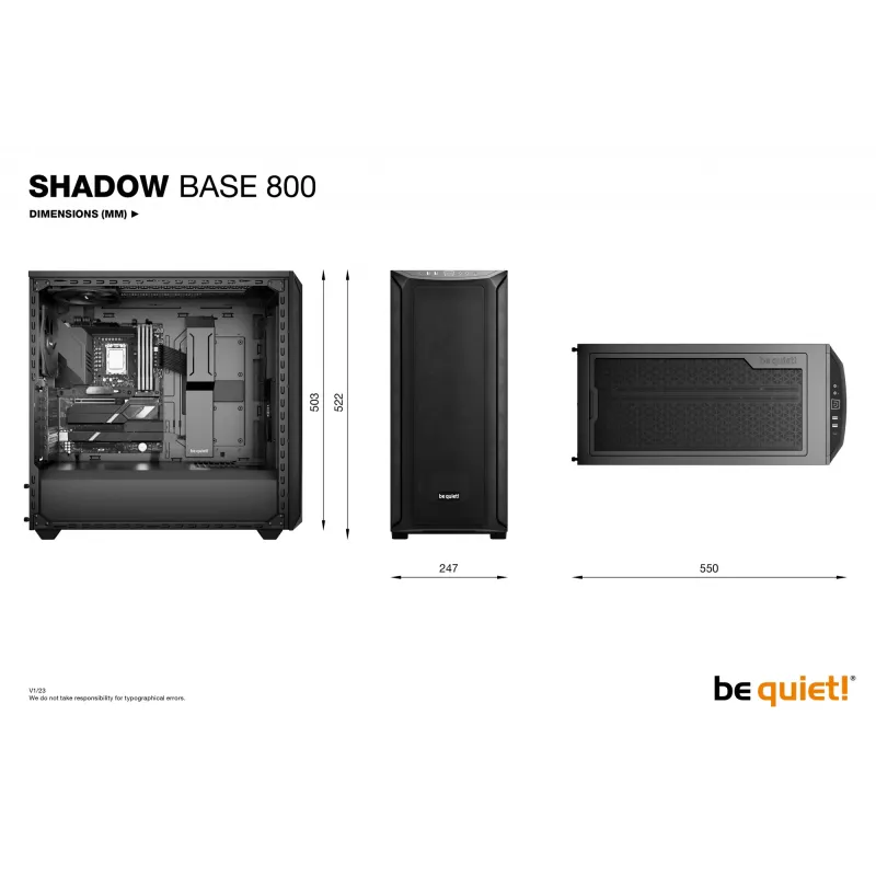 Caja de PC be quiet! Shadow Base 800 Midi Tower negra