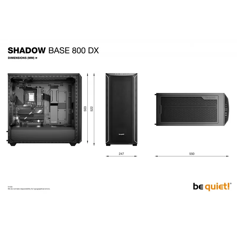 Caja de PC be quiet! Shadow Base 800 DX Midi Tower negra