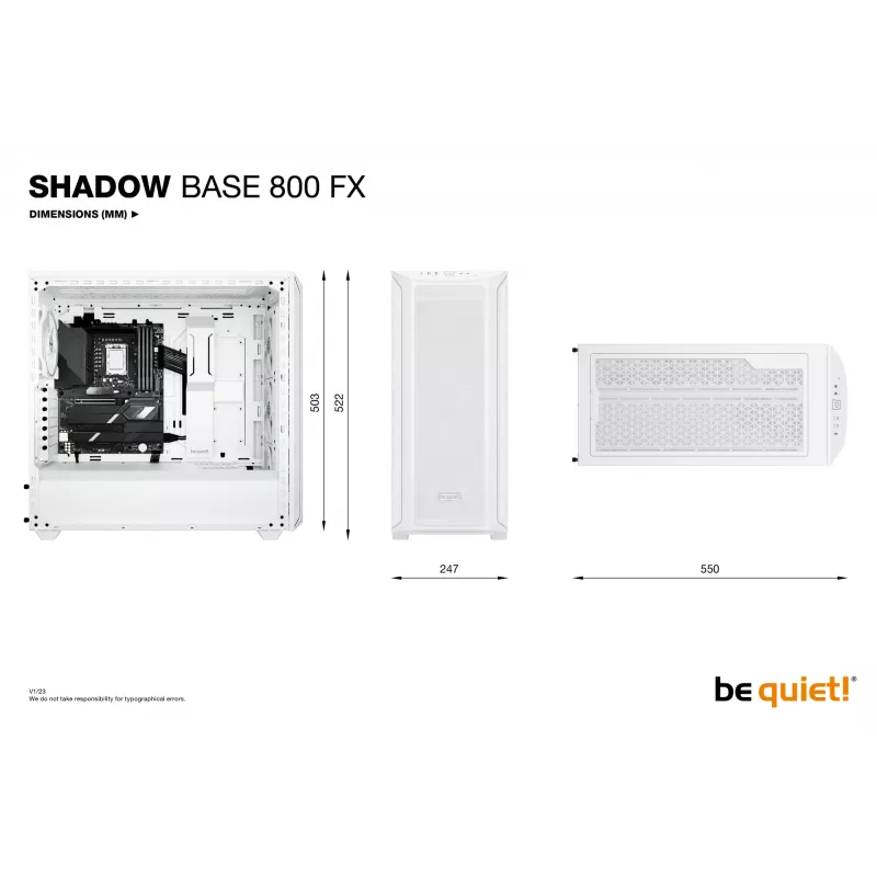 be quiet Shadow Base 800 FX blanca Midi Tower
