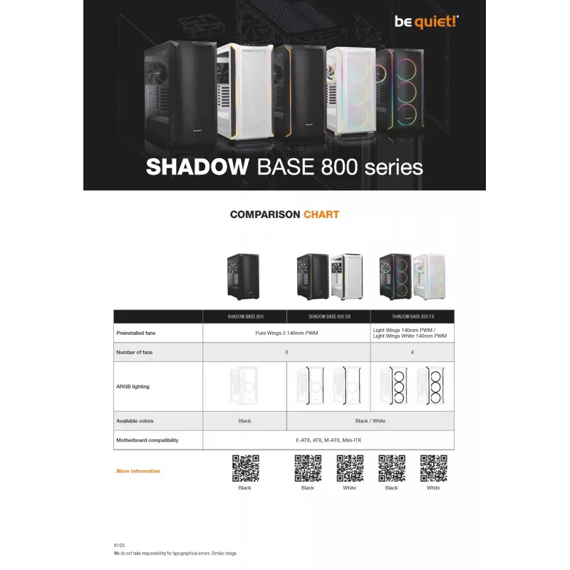 be quiet Shadow Base 800 FX blanca Midi Tower