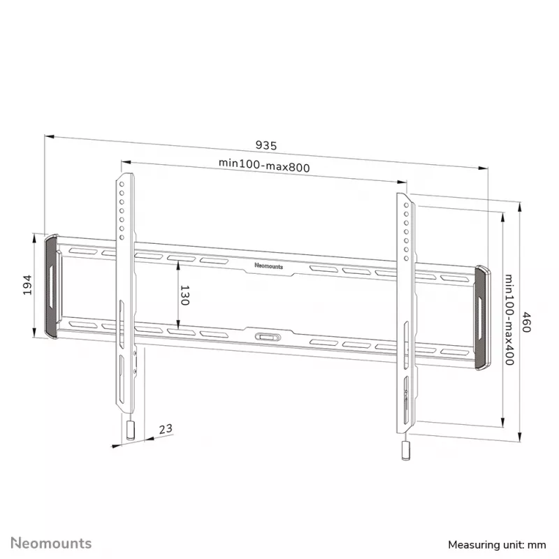 Soporte de pared para TV Neomounts WL30-550BL18 43-86