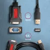 Cable adaptador Axagon ADS-1PSN USB-A 2.0 - serie RS-232 DB9-M Prolific 1,5 m