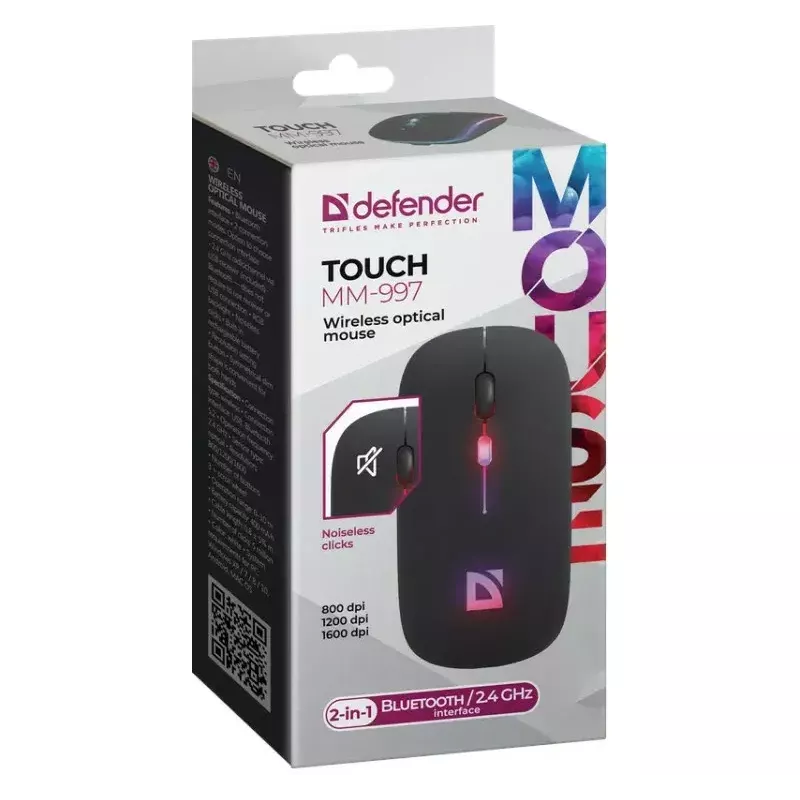 Ratón inalámbrico DEFENDER TOUCH MM-997 interfaz
