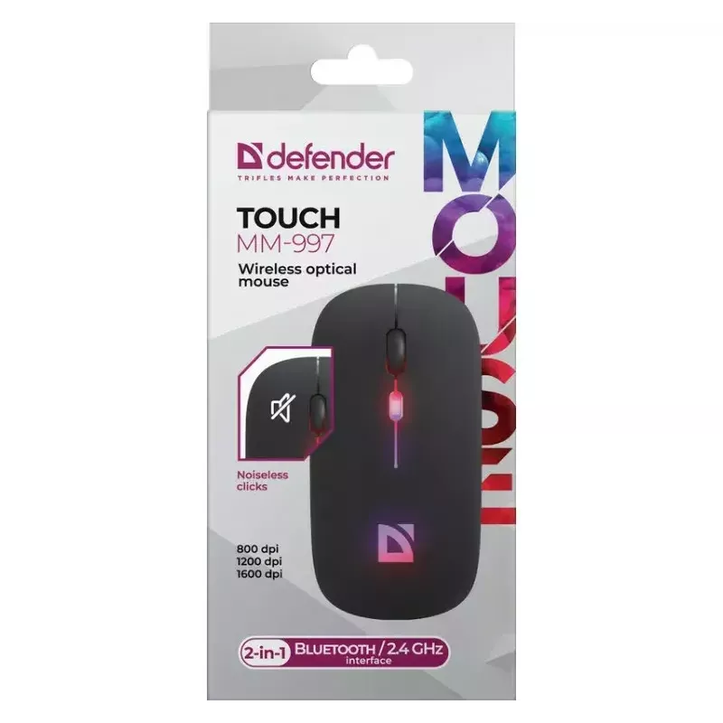 Ratón inalámbrico DEFENDER TOUCH MM-997 interfaz