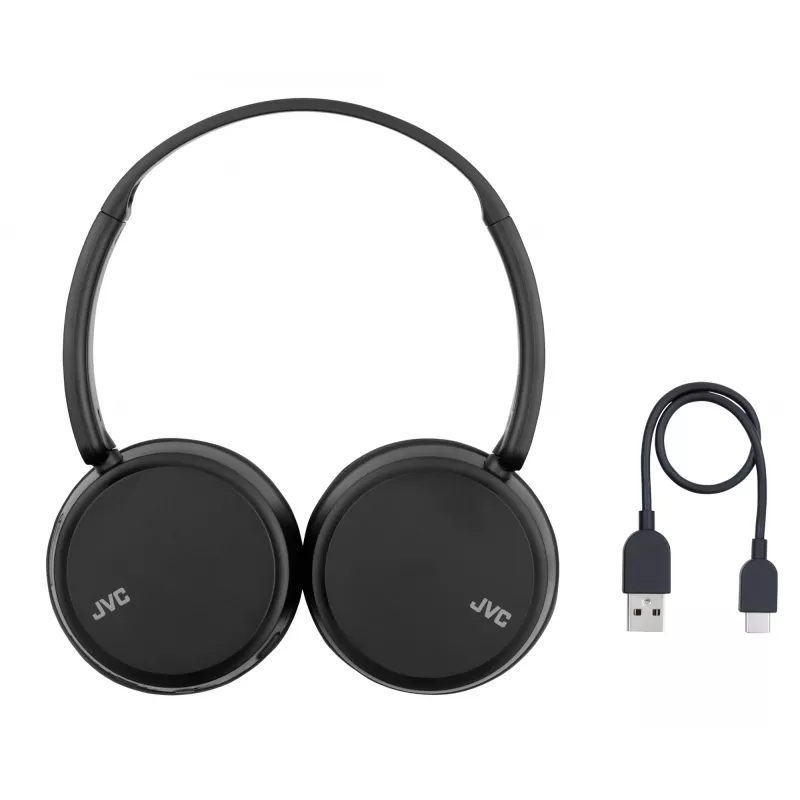 Auriculares JVC Deep Bass Bluetooth on-ear negros, inalámbricos, llamadas/música, 20 - 20000 Hz, 157 g, auriculares, negro