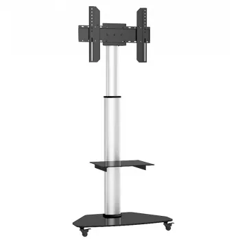 Techly soporte de suelo con bandeja para TV LCD/LED/Plasma 37-70 pulgadas plateado