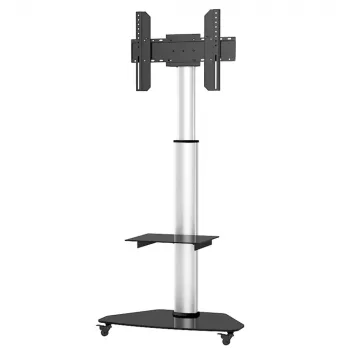 Techly soporte de suelo con bandeja para TV LCD/LED/Plasma 37-70 pulgadas plateado