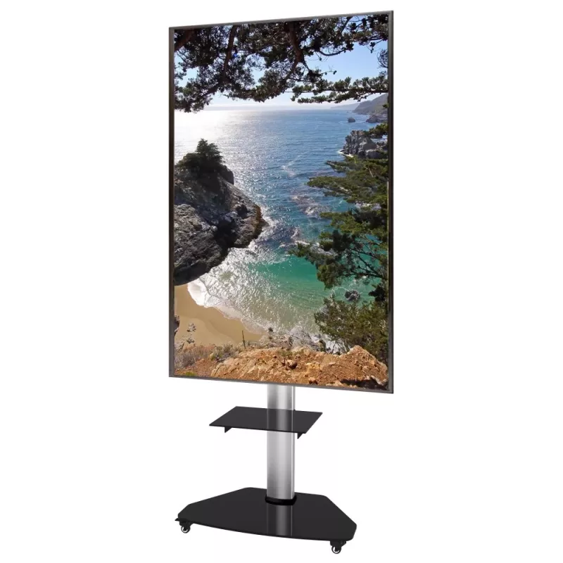 Techly soporte de suelo con bandeja para TV LCD/LED/Plasma 37-70 pulgadas plateado