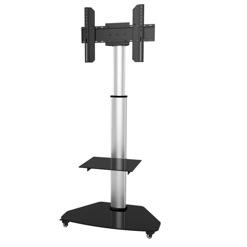 Techly soporte de suelo con bandeja para TV LCD/LED/Plasma 37-70 pulgadas plateado