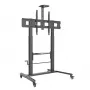 Carro multimedia TECHLY ICA-TR230 negro para pantalla plana de hasta 110 pulgadas, VESA 900x600, altura 1850 mm, carga máx. 120 kg