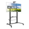 Techly ICA-TR230 carrito móvil para TV de 52-110 pulgadas, altura regulable 1550-1820 mm, VESA hasta 1200x600, 120 kg, 2 estantes, negro