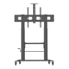 Techly ICA-TR230 carrito móvil para TV de 52-110 pulgadas, altura regulable 1550-1820 mm, VESA hasta 1200x600, 120 kg, 2 estantes, negro