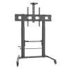 Techly ICA-TR230 carrito móvil para TV de 52-110 pulgadas, altura regulable 1550-1820 mm, VESA hasta 1200x600, 120 kg, 2 estantes, negro