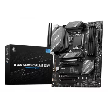 Placa base MSI B760 GAMING PLUS WIFI — Intel B760, LGA 1700, ATX, DDR5, 4 DIMM, Wi‑Fi 6E, 2.5Gb LAN