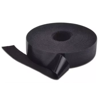 DIGITUS cinta de velcro, 20 mm de ancho para cableado estructurado, rollo de 10 m, color negro