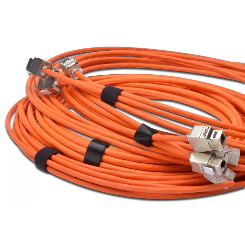 DIGITUS cinta de velcro, 20 mm de ancho para cableado estructurado, rollo de 10 m, color negro