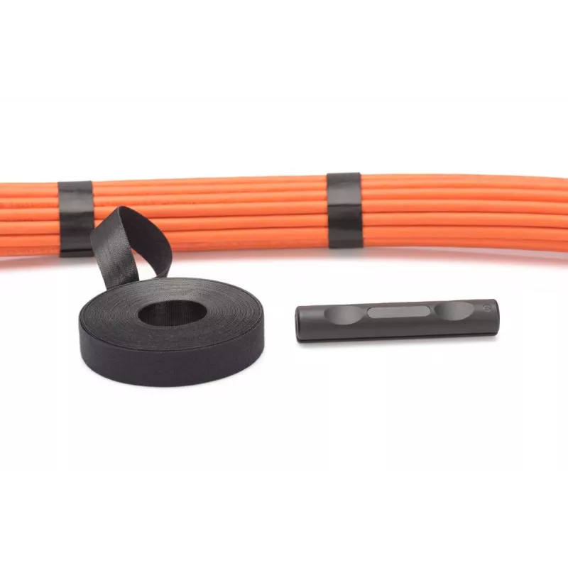 DIGITUS cinta de velcro, 20 mm de ancho para cableado estructurado, rollo de 10 m, color negro
