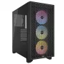 Caja de PC semitorre CORSAIR - 3000d RGB Airflow - negra