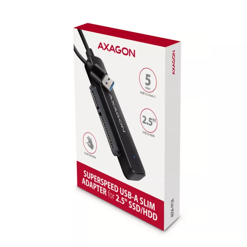 Tarjeta de interfaz Axagon ADSA-FP2A USB 3.2 Gen 1 SATA conector macho negro