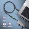 Cable de extensión Axagon BUCM32-CF10AB SPEED+ USB-C USB 20Gbps 1 m