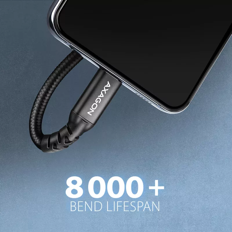 Cable de extensión Axagon BUCM32-CF10AB SPEED+ USB-C USB 20Gbps 1 m