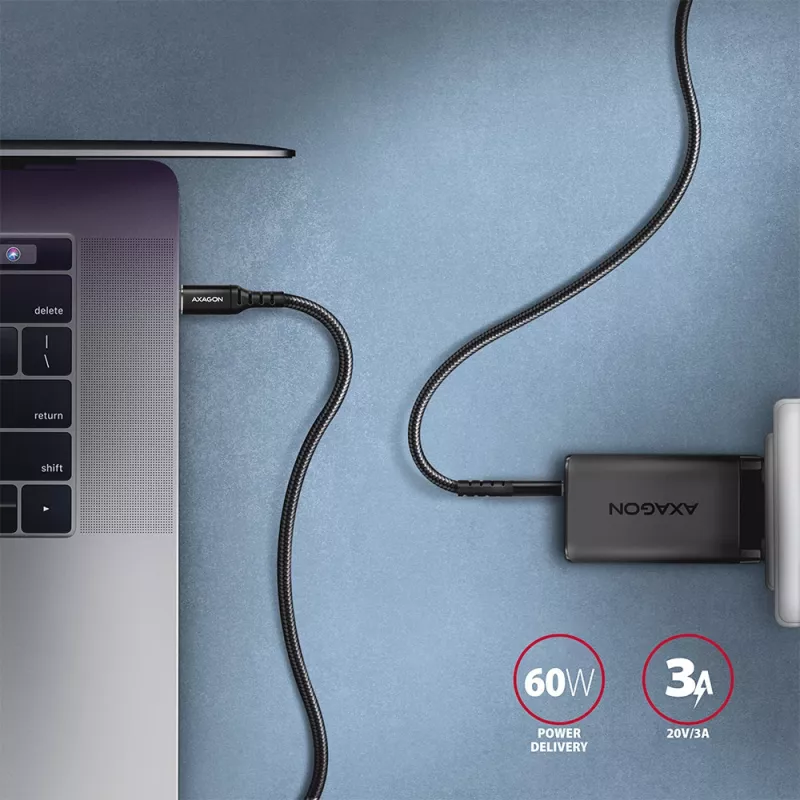 Cable USB Axagon BUCM-CM10AB 1m USB 2.0 USB C negro