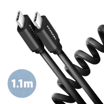 Cable USB Axagon BUCM-CM20TB 1,1m PD 60W 3A negro