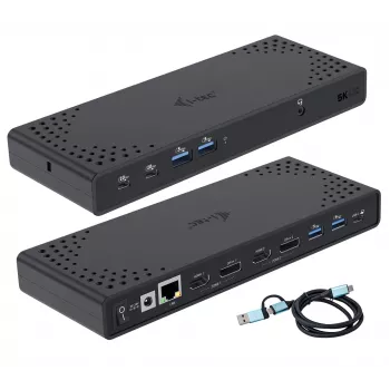 i-tec estación de acoplamiento dual display USB 3.0 / USB-C / Thunderbolt 3 Gen2 + Power Delivery 100W