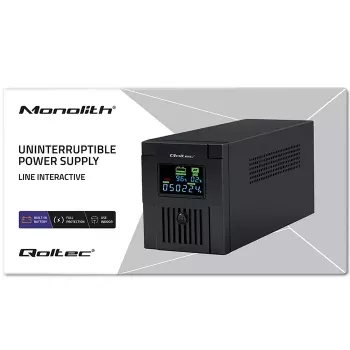 Sistema de alimentación ininterrumpida Qoltec 53771 2 kVA 1200 W 2 salidas AC