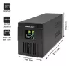 Sistema de alimentación ininterrumpida Qoltec 53771 2 kVA 1200 W 2 salidas AC