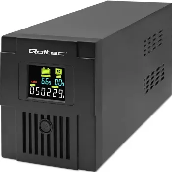 Sistema de alimentación ininterrumpida Qoltec 53771 2 kVA 1200 W 2 salidas AC