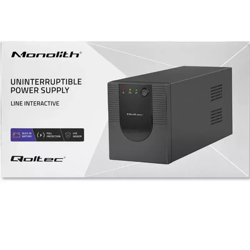 Qoltec 53777 SAI line-interactive 2 kVA 1200 W 4 tomas AC