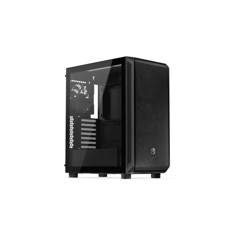 Carcasa de PC ENDORFY Arx 500 ARGB ATX negra — cristal templado, ARGB, ATX, GPU máx. 350 mm, altura de disipador de CPU 179 mm, 7 ranuras de expansión