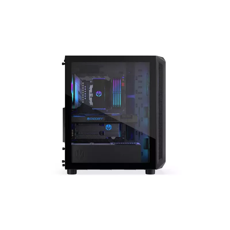 Carcasa de PC ENDORFY Arx 500 ARGB ATX negra — cristal templado, ARGB, ATX, GPU máx. 350 mm, altura de disipador de CPU 179 mm, 7 ranuras de expansión