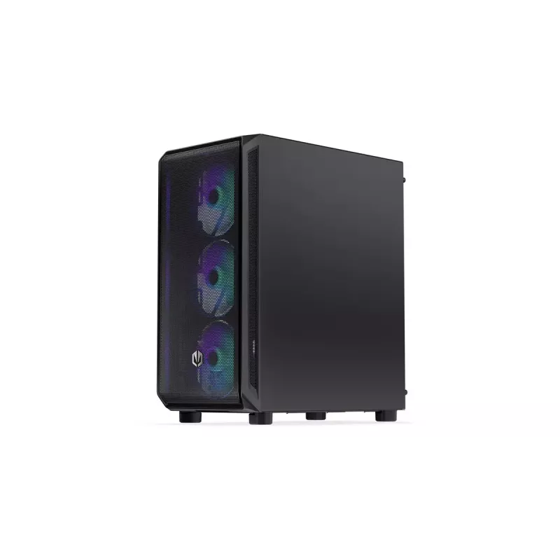 Carcasa de PC ENDORFY Arx 500 ARGB ATX negra — cristal templado, ARGB, ATX, GPU máx. 350 mm, altura de disipador de CPU 179 mm, 7 ranuras de expansión