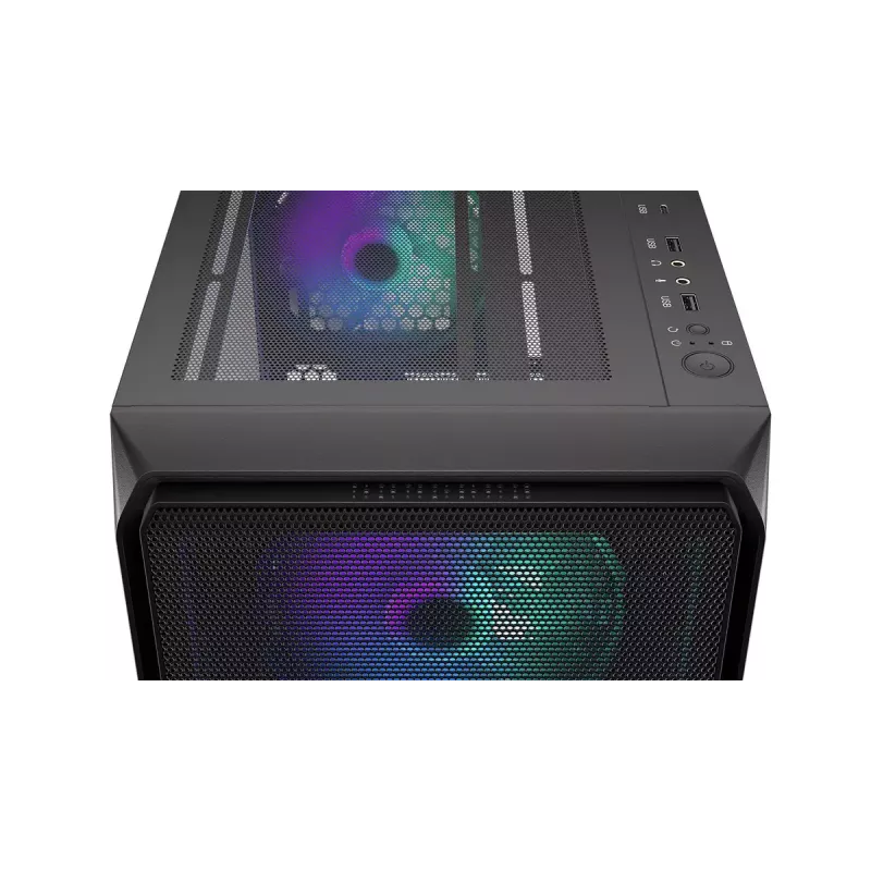 Carcasa de PC ENDORFY Arx 500 ARGB ATX negra — cristal templado, ARGB, ATX, GPU máx. 350 mm, altura de disipador de CPU 179 mm, 7 ranuras de expansión