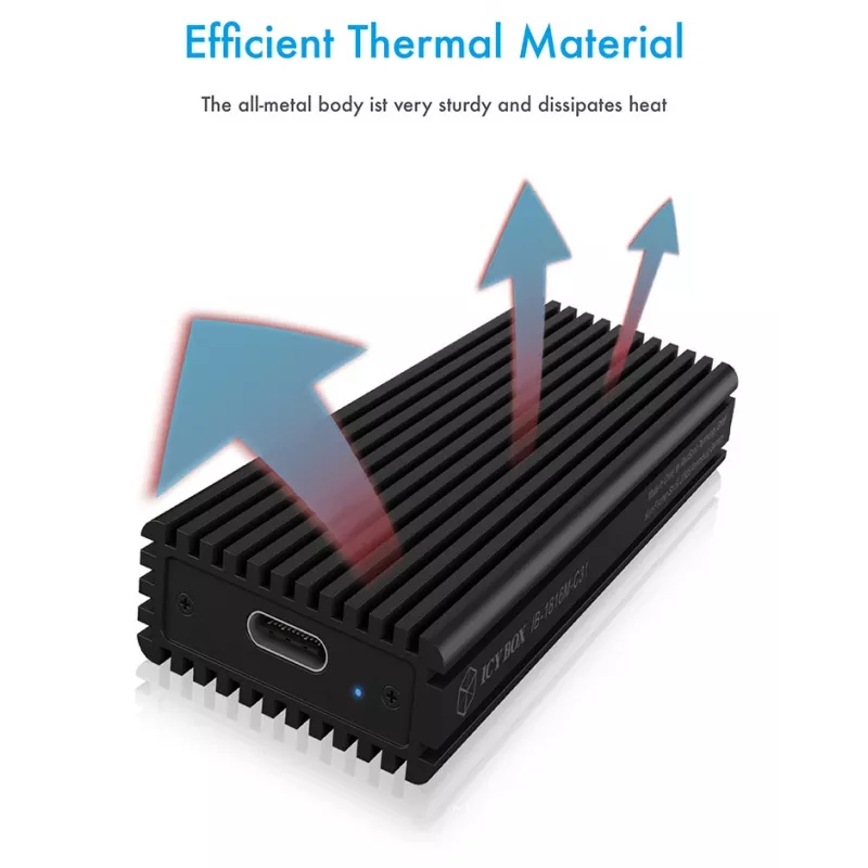 ICY BOX IB-1816M-C31 carcasa SSD negra U.2
