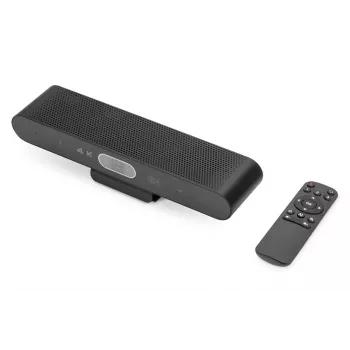DIGITUS 4K All-in-One Video Bar Mini - sistema de videoconferencia (2 micrófonos / 1 altavoz)