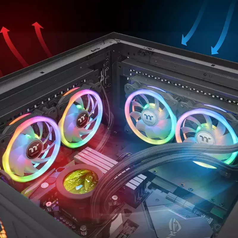 Ventilador Thermaltake SWAFAN 12 RGB 12 cm negro 500–2000 RPM
