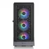 Thermaltake Ceres 500 TG ARGB caja de PC Midi Tower, E-ATX, cristal templado, 3 ventiladores ARGB de 140 mm frontales, USB-C, negra